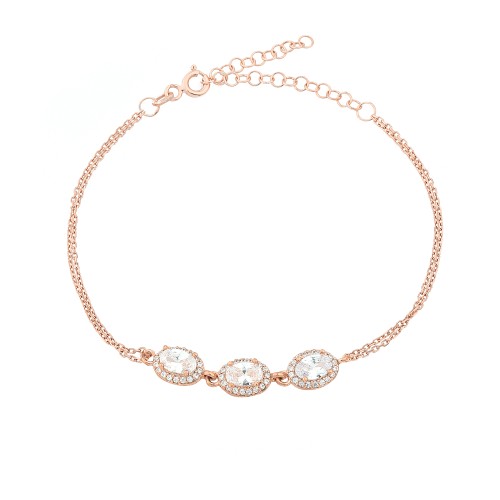 Glorria Gümüş Anturaj Oval Bileklik