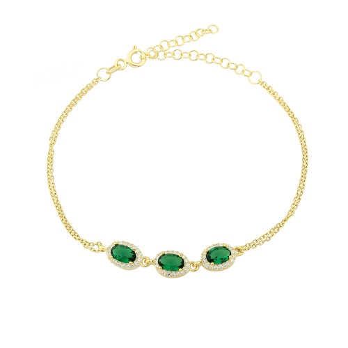 Glorria Gümüş Anturaj Oval Bileklik