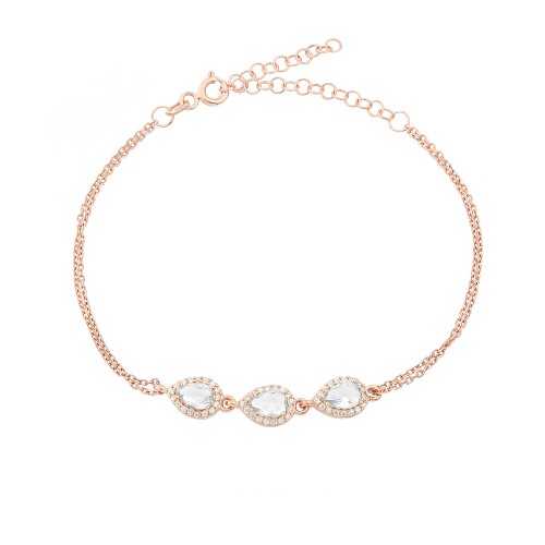 Glorria Gümüş Anturaj Damla Bileklik