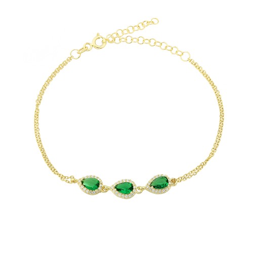 Glorria Gümüş Anturaj Damla Bileklik