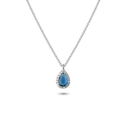 Glorria Gümüş Anturaj Damla Kolye