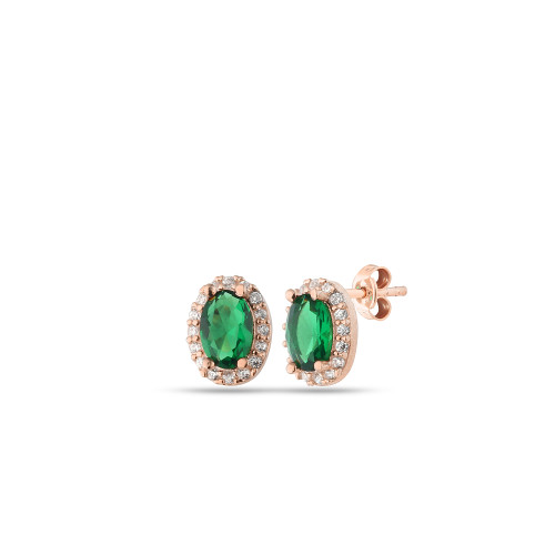 Glorria Gümüş Anturaj Oval Küpe Glorria Gümüş Anturaj Oval Küpe