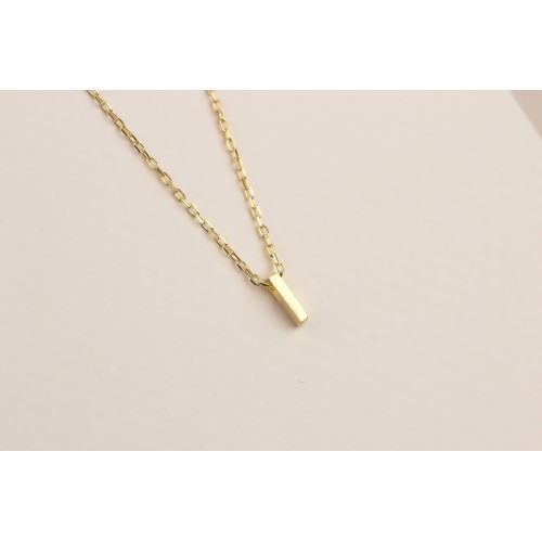 Glorria Gümüş 3 Boyutlu Minimalist I Harfi Kolye Glorria Gümüş 3 Boyutlu Minimalist I Harfi Kolye