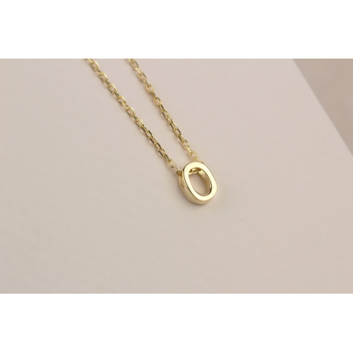 Glorria Gümüş 3 Boyutlu Minimalist O Harfi Kolye Glorria Gümüş 3 Boyutlu Minimalist O Harfi Kolye