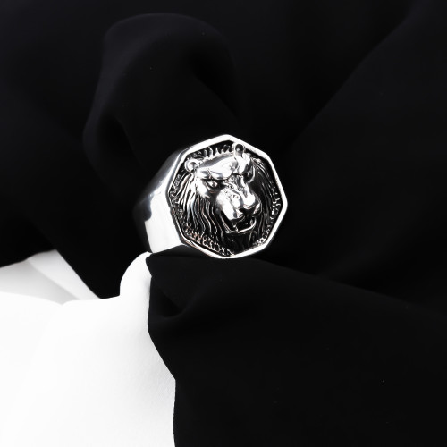 Glorria Gümüş Erkek Aslan Yüzük Glorria Gümüş Erkek Aslan Yüzük