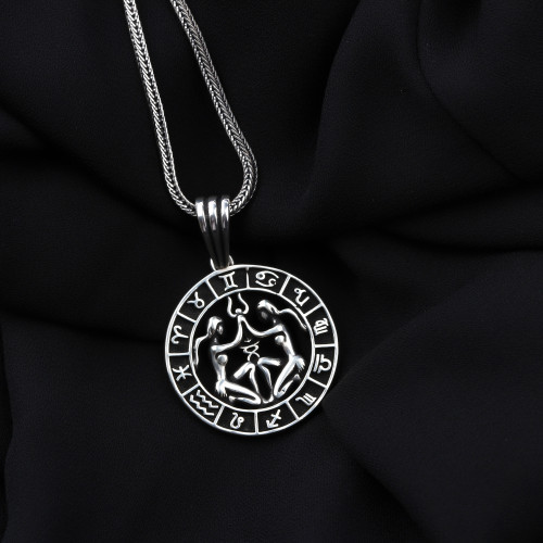 Glorria Gümüş Erkek İkizler Burcu Kolye Glorria Gümüş Erkek İkizler Burcu Kolye