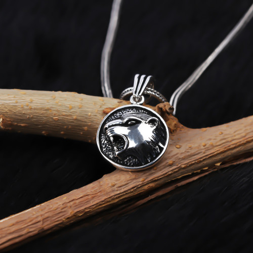 Glorria Gümüş Erkek Vahşi Kaplan Kolye Glorria Gümüş Erkek Vahşi Kaplan Kolye