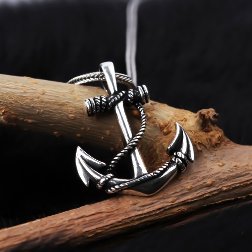 Glorria Gümüş Erkek Deniz Çapası Kolye