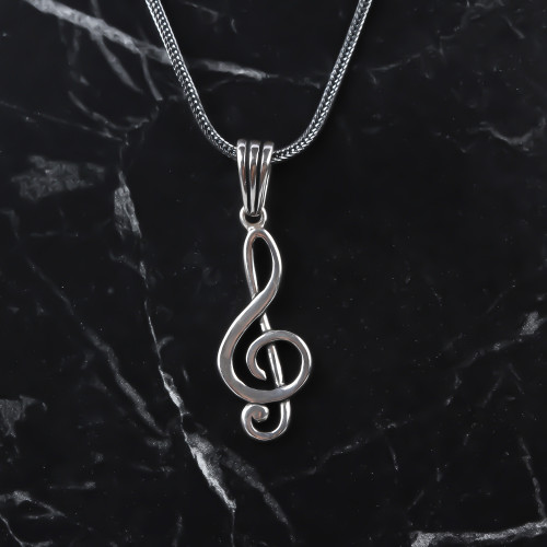 Glorria Gümüş Erkek Sol Anahtarı Kolye Glorria Gümüş Erkek Sol Anahtarı Kolye