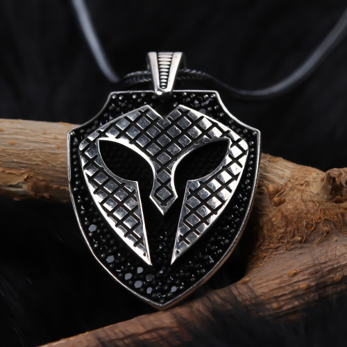 Glorria Gümüş Erkek Miğfer Kolye Glorria Gümüş Erkek Miğfer Kolye