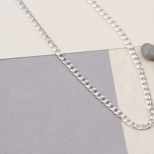 Glorria Gümüş 4mm Gurmet Zincir Kolye Glorria Gümüş 4mm Gurmet Zincir Kolye