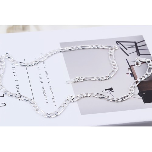 Glorria Gümüş 7.5mm Figaro Zincir Kolye Glorria Gümüş 7.5mm Figaro Zincir Kolye