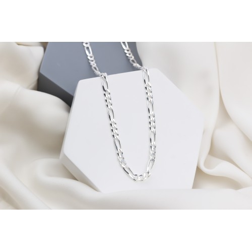 Glorria Gümüş 6mm Figaro Zincir Kolye Glorria Gümüş 6mm Figaro Zincir Kolye