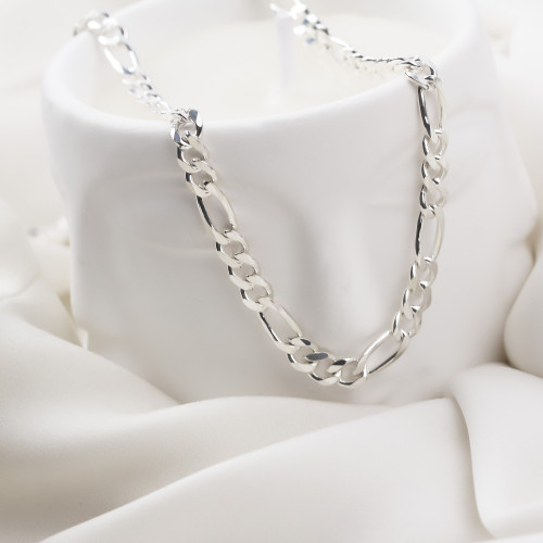 Glorria Gümüş 5mm Figaro Zincir Kolye Glorria Gümüş 5mm Figaro Zincir Kolye