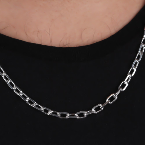 Glorria Gümüş 6mm Anchor Zincir Kolye