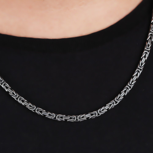 Glorria Gümüş 4mm Kral Zincir Kolye