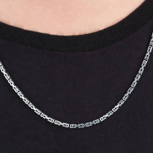 Glorria Gümüş 3mm Kral Zincir Kolye