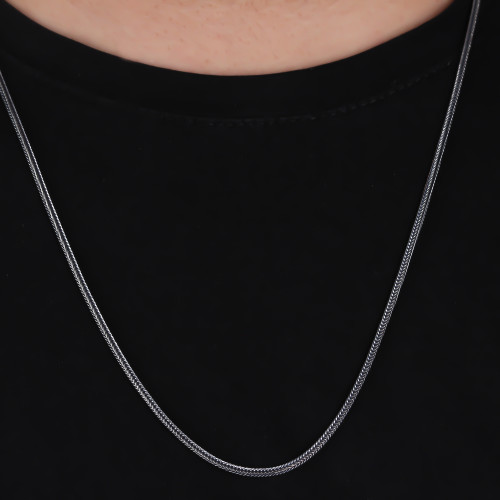 Glorria Gümüş 2mm Tilki Kuyruğu Zincir Kolye Glorria Gümüş 2mm Tilki Kuyruğu Zincir Kolye