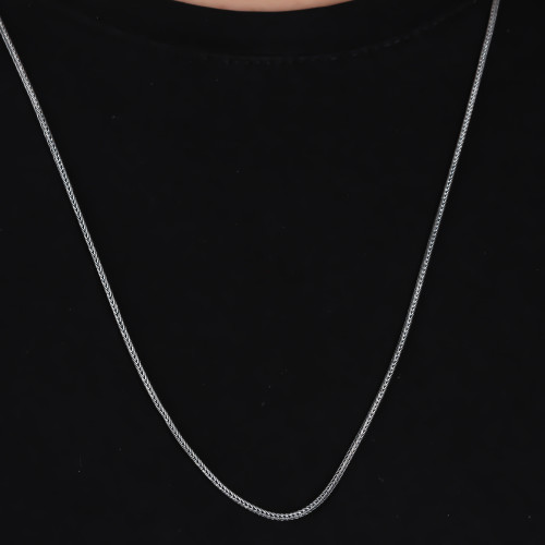 Glorria Gümüş 2mm Tilki Kuyruğu Zincir Kolye