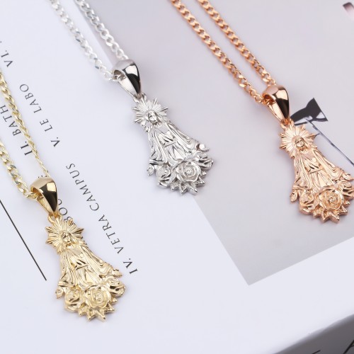 Glorria Gümüş Gurmet Zincirli Meryemana Kolye