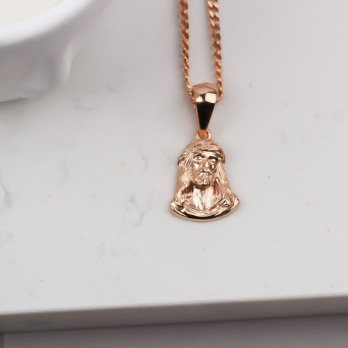 Glorria Gümüş Gurmet Zincirli İsa Mesih Kolye