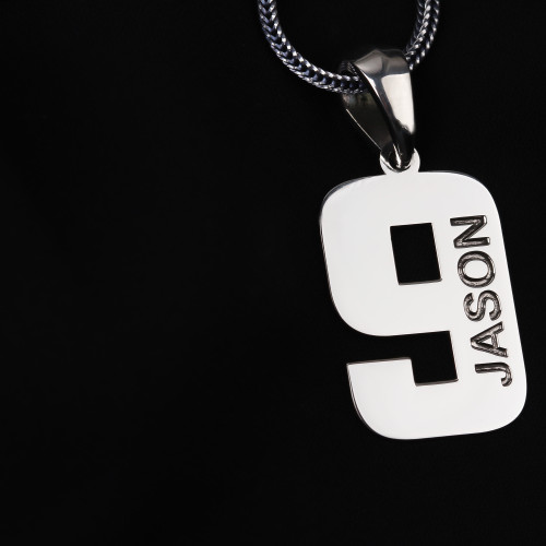 Glorria Erkek Kişiye Özel İsimli Rakam Gümüş Kolye Glorria Erkek Kişiye Özel İsimli Rakam Gümüş Kolye