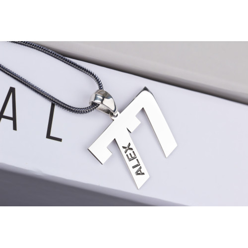 Glorria Erkek Kişiye Özel İsimli Çift Rakam Gümüş Kolye Glorria Erkek Kişiye Özel İsimli Çift Rakam Gümüş Kolye