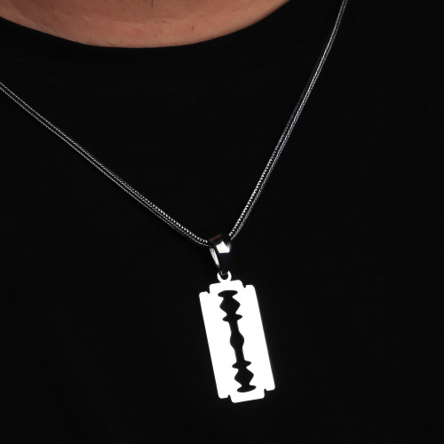 Glorria Erkek Jilet Gümüş Kolye