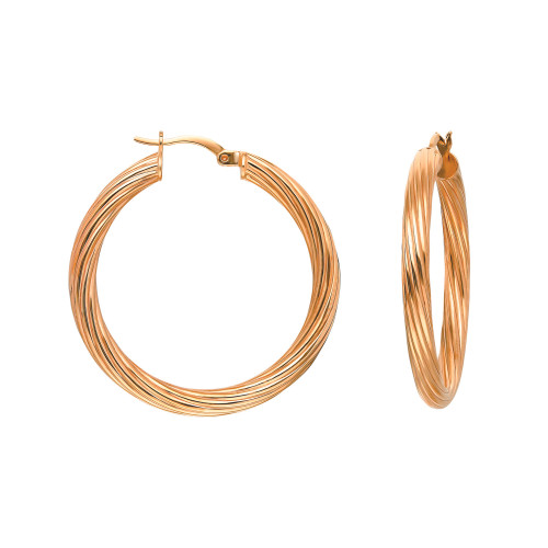 Glorria Gümüş 3 cm Burgu Halka Küpe