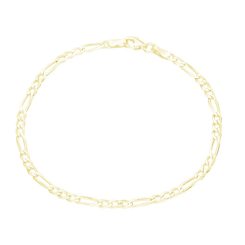 Glorria Gümüş Sarı Figaro Zincir Bileklik Glorria Gümüş Sarı Figaro Zincir Bileklik