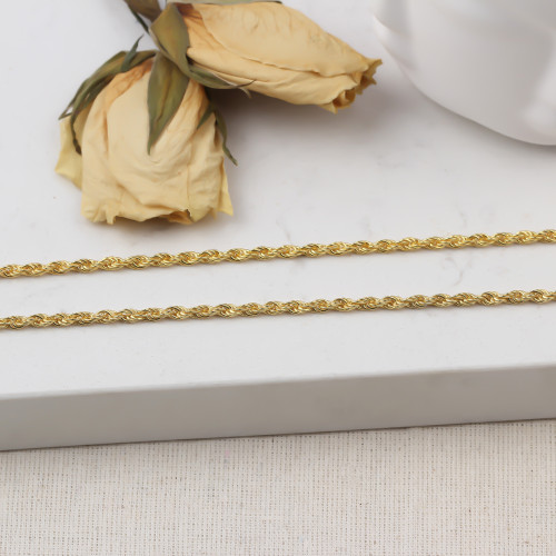 Glorria Gümüş 2 mm Halat Burgu Zincir Kolye Glorria Gümüş 2 mm Halat Burgu Zincir Kolye