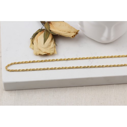 Glorria Gümüş 2 mm Halat Burgu Zincir Kolye Glorria Gümüş 2 mm Halat Burgu Zincir Kolye