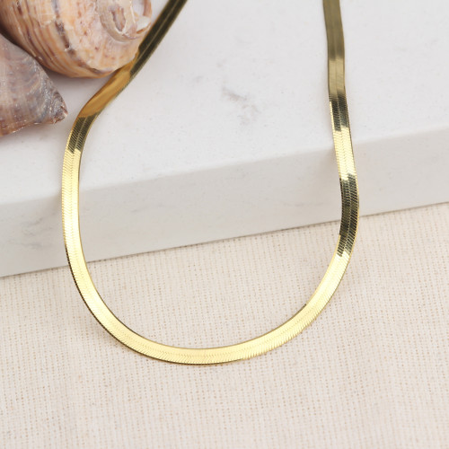 Glorria Gümüş İtalyan Yassı Zincir Kolye