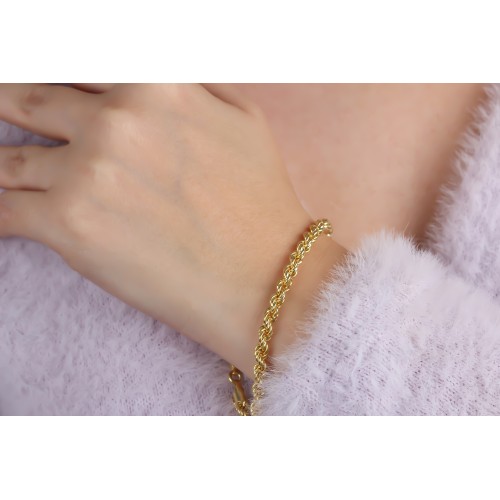 Glorria Gümüş Halat Burgu Zincir Bilelik Glorria Gümüş Halat Burgu Zincir Bilelik