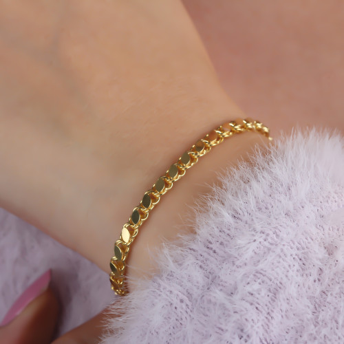 Glorria Gümüş Arpa Pullu Zincir Bileklik Glorria Gümüş Arpa Pullu Zincir Bileklik