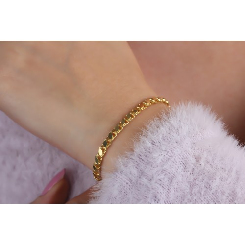 Glorria Gümüş Arpa Pullu Zincir Bileklik Glorria Gümüş Arpa Pullu Zincir Bileklik