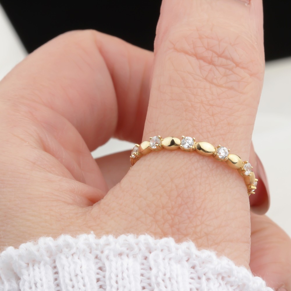 Glorria Altın Taşlı Yüzük