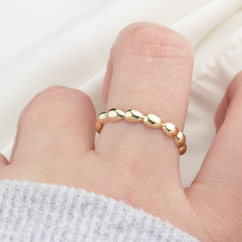 Glorria Altın Bombeli Yüzük