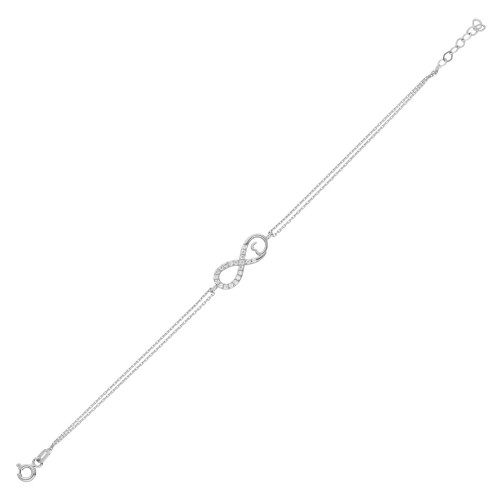 Glorria Altın Beyaz Sonsuzluk Bileklik Glorria Altın Beyaz Sonsuzluk Bileklik