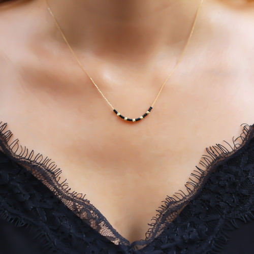 Glorria Altın Dorika Boncuk Kolye