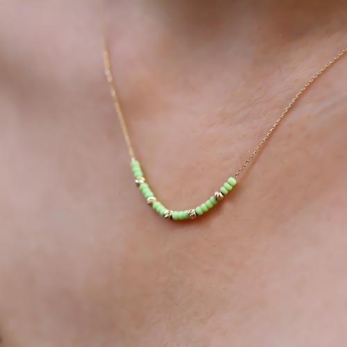 Glorria Altın Dorika Boncuk Kolye Glorria Altın Dorika Boncuk Kolye