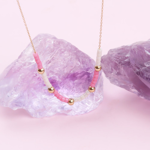 Glorria Altın Toplu Boncuk Kolye