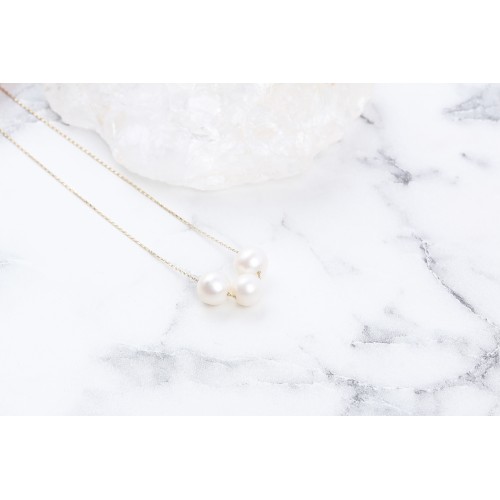 Glorria Altın 3 İncili Kolye Glorria Altın 3 İncili Kolye