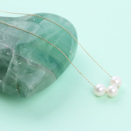 Glorria Altın 3 İncili Kolye