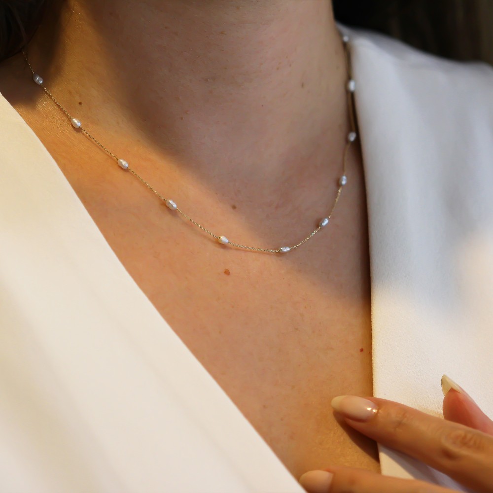 Glorria Altın İnci Kolye Glorria Altın İnci Kolye