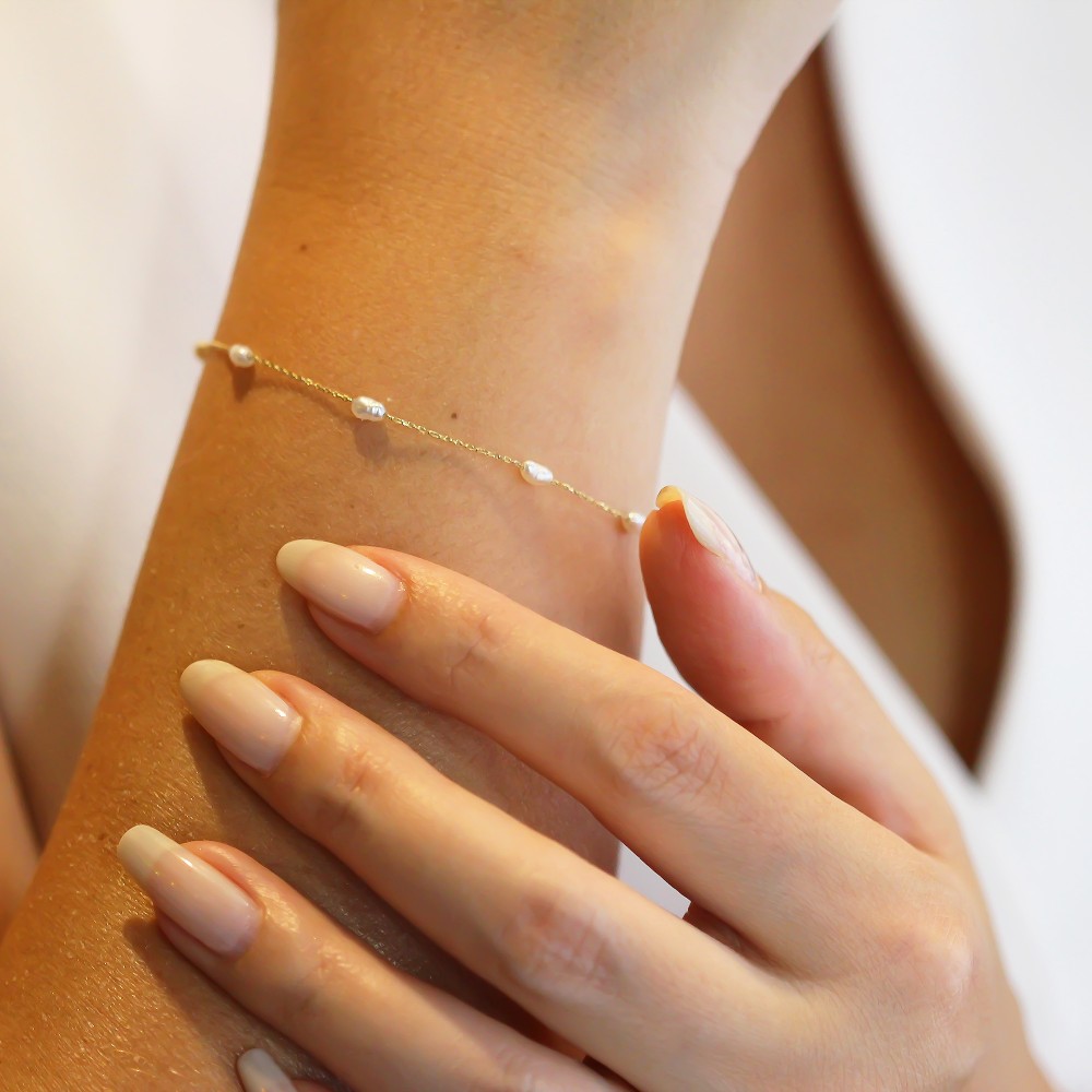 Glorria Altın İnci Bileklik