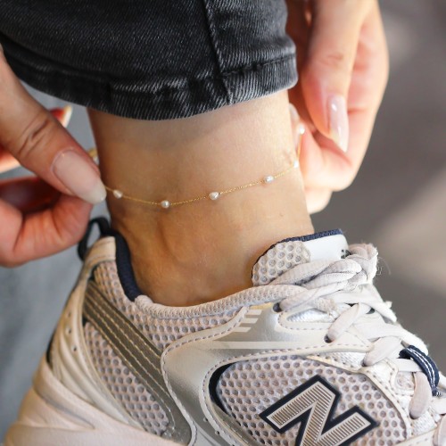 Glorria Altın İnci Halhal