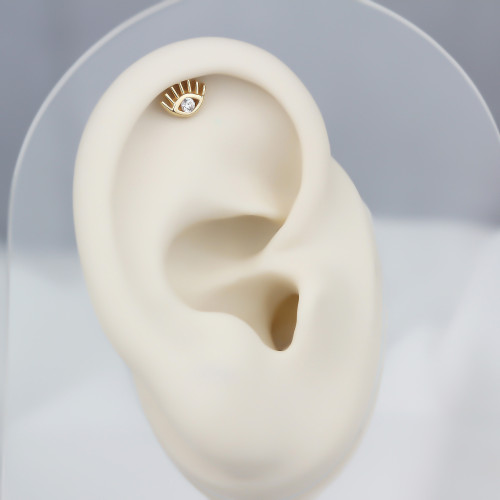 Glorria Altın Göz Helix Piercing Glorria Altın Göz Helix Piercing