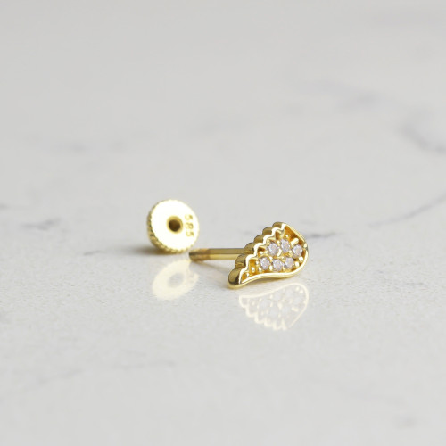 Glorria Altın Melek Kanadı Helix Piercing Glorria Altın Melek Kanadı Helix Piercing