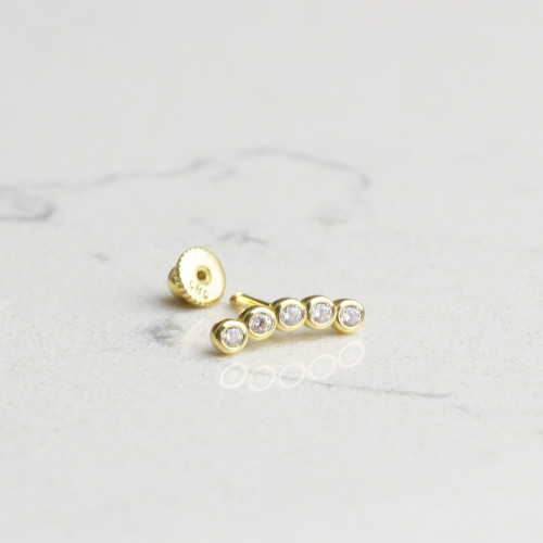 Glorria Altın Beş Taş Helix Piercing Glorria Altın Beş Taş Helix Piercing